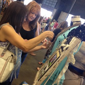 Shoppers checking out my Ruby Mae lanyards