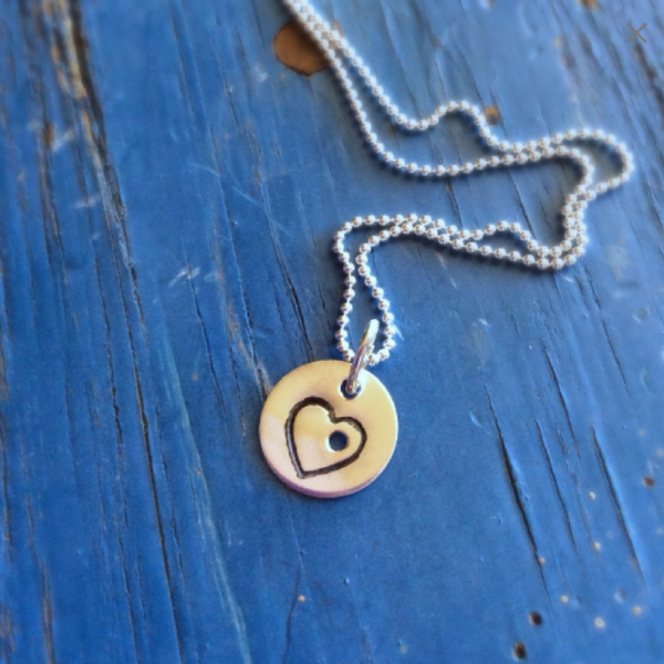 Sterling Silver Hole In My Heart Charm & Necklace