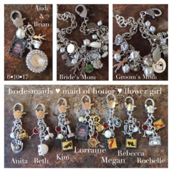 Bride Andreja wanted personalized gifts for her wedding attendants, her mom and Brians’s moms.