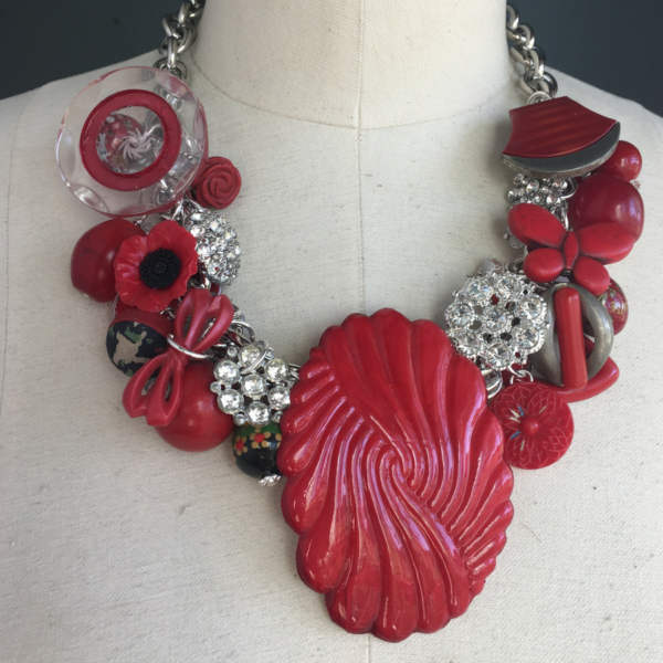 Lady In Red Necklace