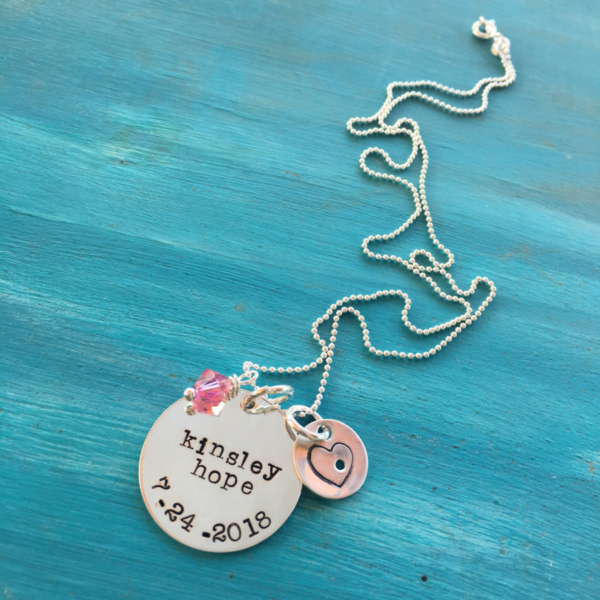 For Kinsleys Mom, name charm by @livehappyco