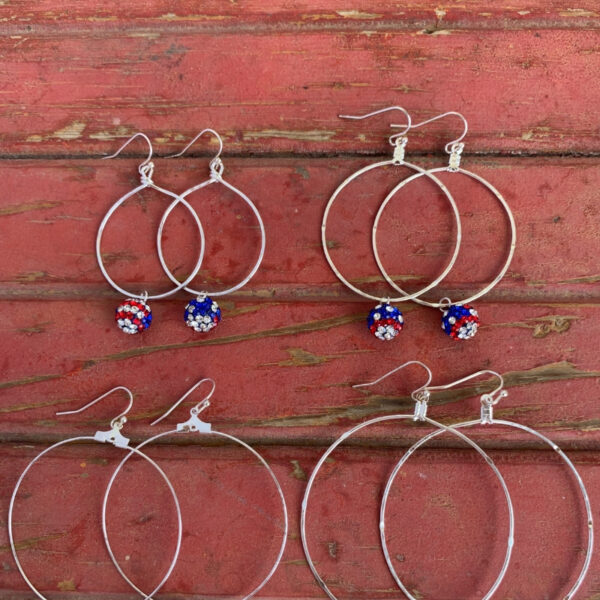 Patriotic Hoop Earrings