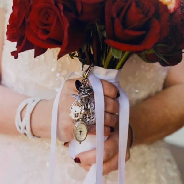 Megan & Sam Bridal Bouquet Charm